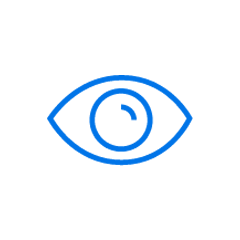 Піктограма ока синього кольору