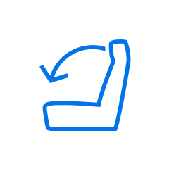 Піктограма складаного крісла синього кольору